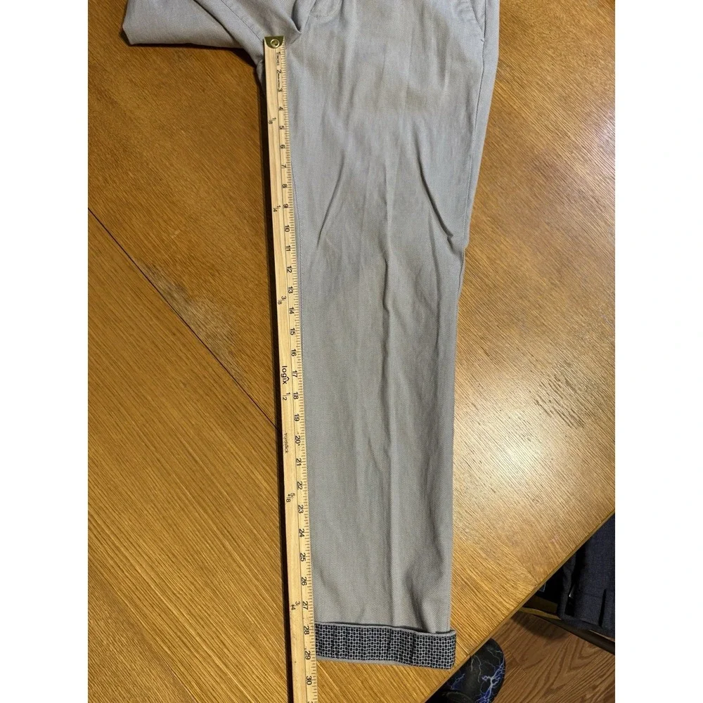 Ted Baker London MMT Penguin Mens 34R Chino Trousers Tan Beige Micro Texture